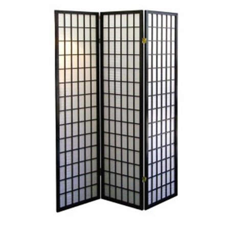 ORE FURNITURE Ore Furniture R530 3-Panel Room Divider - Black R530